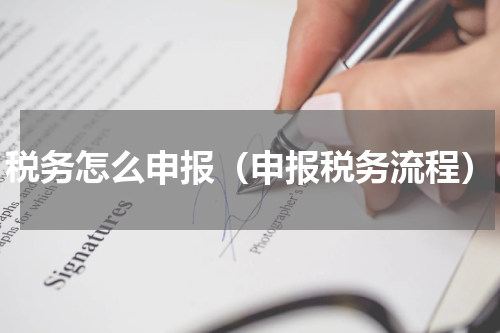 税务怎么申报（申报税务流程）