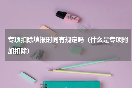 专项扣除填报时间有规定吗（什么是专项附加扣除）
