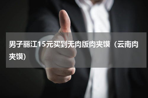 男子丽江15元买到无肉版肉夹馍（云南肉夹馍）