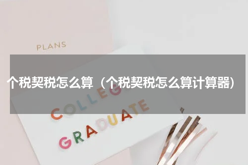 个税契税怎么算(个税契税怎么算计算器)