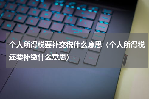 个人所得税要补交税什么意思（个人所得税还要补缴什么意思）
