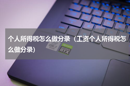 个人所得税怎么做分录（工资个人所得税怎么做分录）