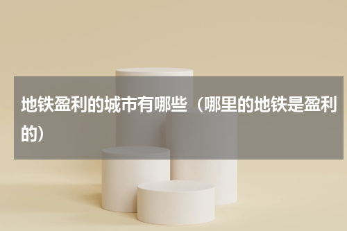 地铁盈利的城市有哪些(哪里的地铁是盈利的)