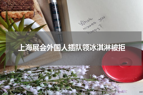 上海展会外国人插队领冰淇淋被拒