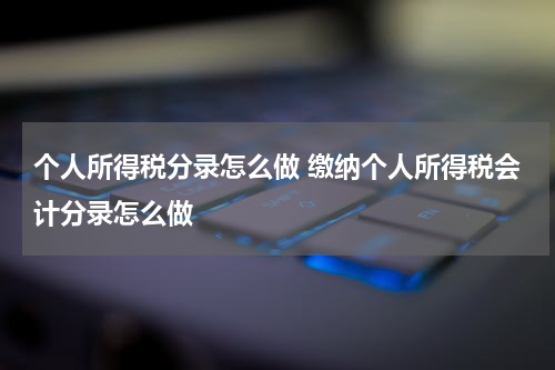 个人所得税分录怎么做 缴纳个人所得税会计分录怎么做