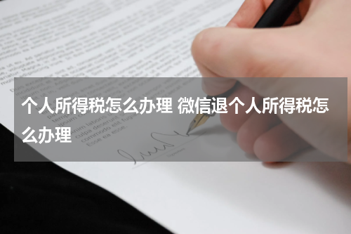 个人所得税怎么办理 微信退个人所得税怎么办理