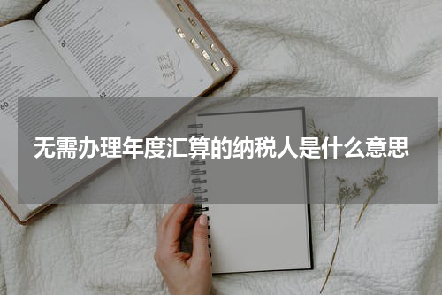 无需办理年度汇算的纳税人是什么意思