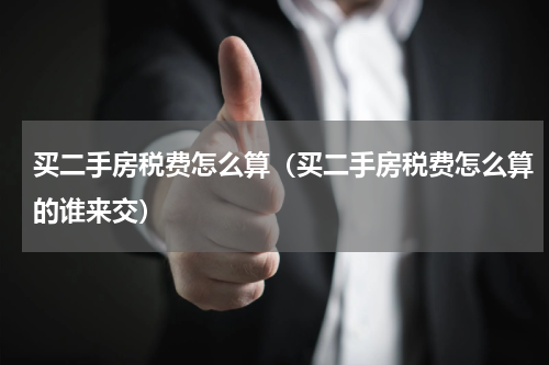 买二手房税费怎么算（买二手房税费怎么算的谁来交）