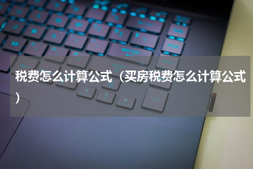 税费怎么计算公式（买房税费怎么计算公式）