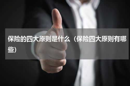保险的四大原则是什么（保险四大原则有哪些）