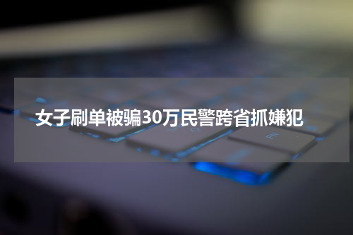 女子刷单被骗30万民警跨省抓嫌犯