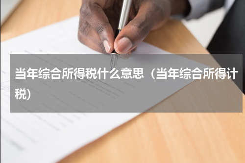 当年综合所得税什么意思（当年综合所得计税）