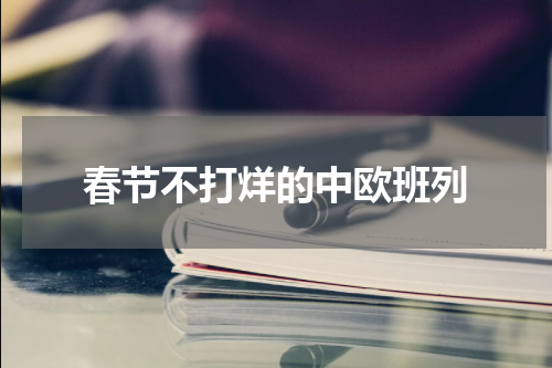 春节不打烊的中欧班列