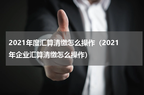 2021年度汇算清缴怎么操作（2021年企业汇算清缴怎么操作）