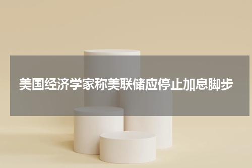 美国经济学家称美联储应停止加息脚步