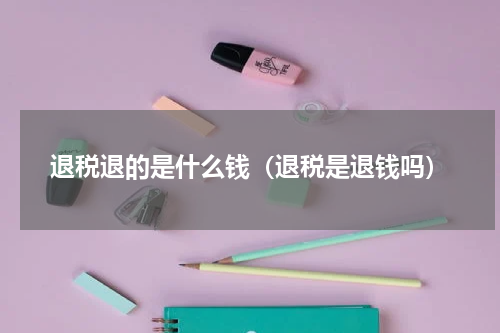 退税退的是什么钱（退税是退钱吗）