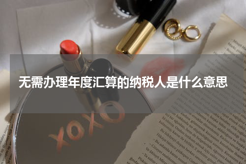 无需办理年度汇算的纳税人是什么意思