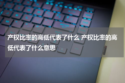 产权比率的高低代表了什么 产权比率的高低代表了什么意思