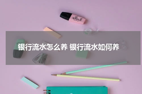 银行流水怎么养 银行流水如何养