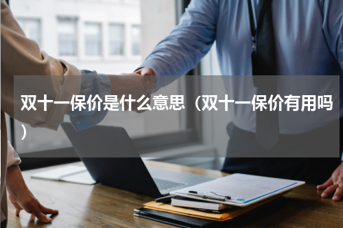 双十一保价是什么意思（双十一保价有用吗）