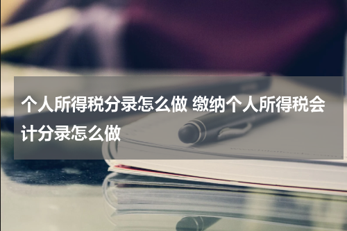 个人所得税分录怎么做 缴纳个人所得税会计分录怎么做