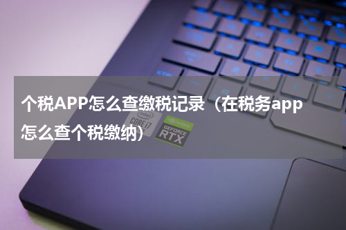 个税APP怎么查缴税记录（在税务app怎么查个税缴纳）