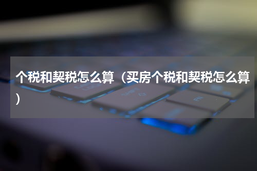 个税和契税怎么算（买房个税和契税怎么算）