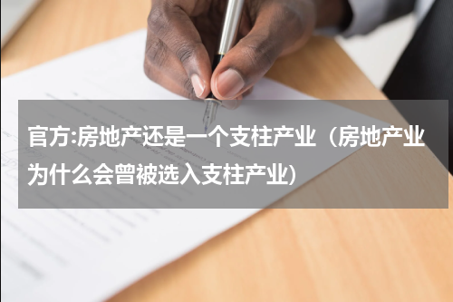 官方:房地产还是一个支柱产业（房地产业为什么会曾被选入支柱产业）