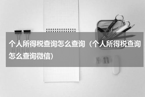 个人所得税查询怎么查询（个人所得税查询怎么查询微信）