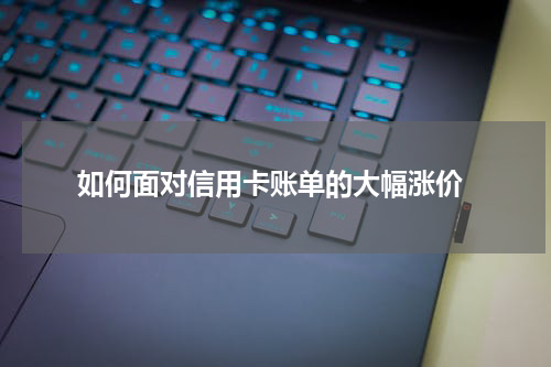 如何面对信用卡账单的大幅涨价