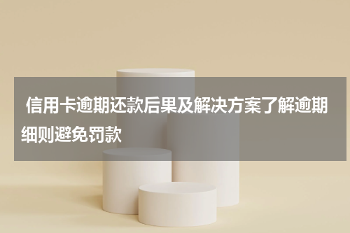  信用卡逾期还款后果及解决方案了解逾期细则避免罚款