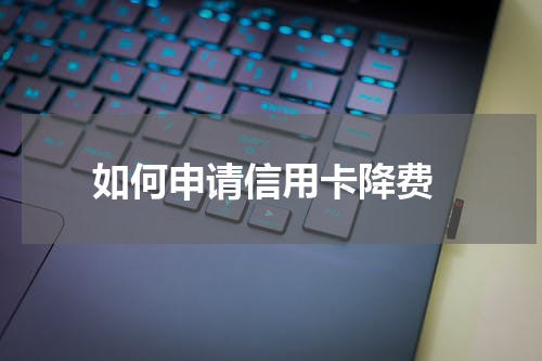 如何申请信用卡降费