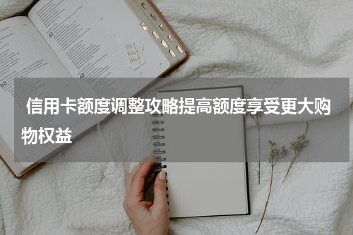  信用卡额度调整攻略提高额度享受更大购物权益