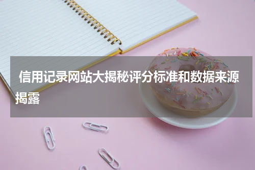  信用记录网站大揭秘评分标准和数据来源揭露