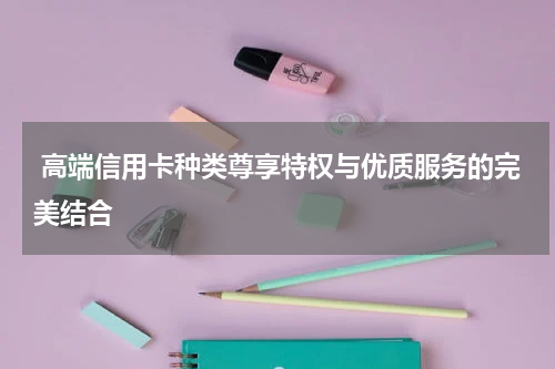  高端信用卡种类尊享特权与优质服务的完美结合