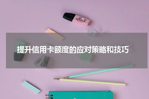  提升信用卡额度的应对策略和技巧