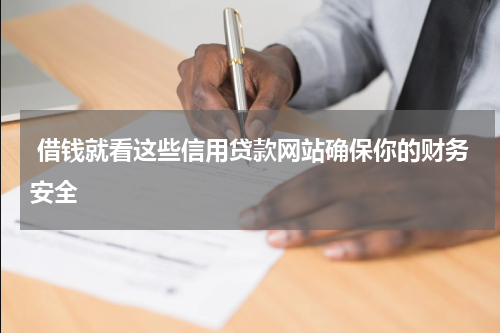  借钱就看这些信用贷款网站确保你的财务安全