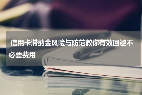  信用卡滞纳金风险与防范教你有效回避不必要费用