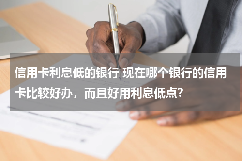信用卡利息低的银行 现在哪个银行的信用卡比较好办，而且好用利息低点？