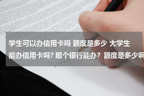 学生可以办信用卡吗 额度是多少 大学生能办信用卡吗? 那个银行能办？额度是多少啊 ？那位大哥能详细的告诉下 谢谢