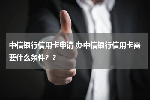 中信银行信用卡申请 办中信银行信用卡需要什么条件？？